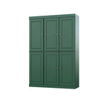 Armoire de cuisine 100 % en bois massif de 48,5 po avec portes en verre plein ou transparent et tablettes réglables – 48,5 x 71,5