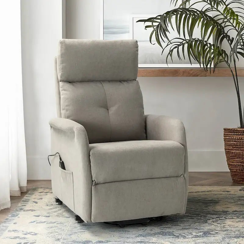 Fauteuil inclinable électrique avec assistance au lever et base métallique