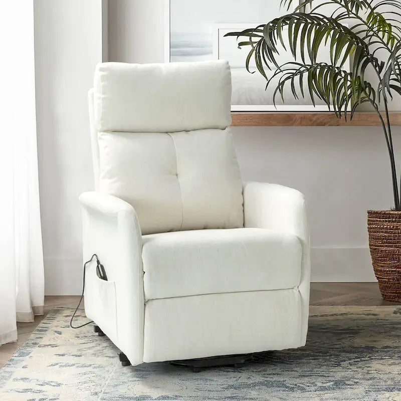 Fauteuil inclinable électrique avec assistance au lever et base métallique