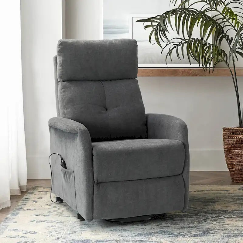 Fauteuil inclinable électrique avec assistance au lever et base métallique