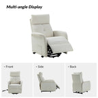 Fauteuil inclinable électrique avec assistance au lever et base métallique