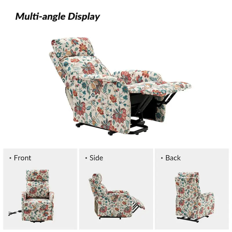 Fauteuil inclinable électrique avec assistance au lever et base métallique