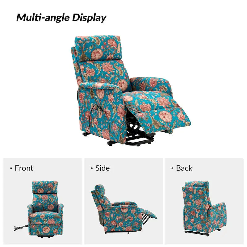 Fauteuil inclinable électrique avec assistance au lever et base métallique