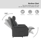 Fauteuil inclinable électrique avec assistance au lever et base métallique