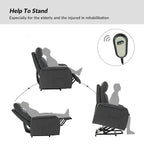 Fauteuil inclinable électrique avec assistance au lever et base métallique