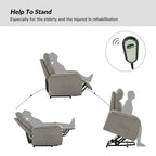 Fauteuil inclinable électrique avec assistance au lever et base métallique