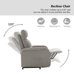 Fauteuil inclinable électrique avec assistance au lever et base métallique
