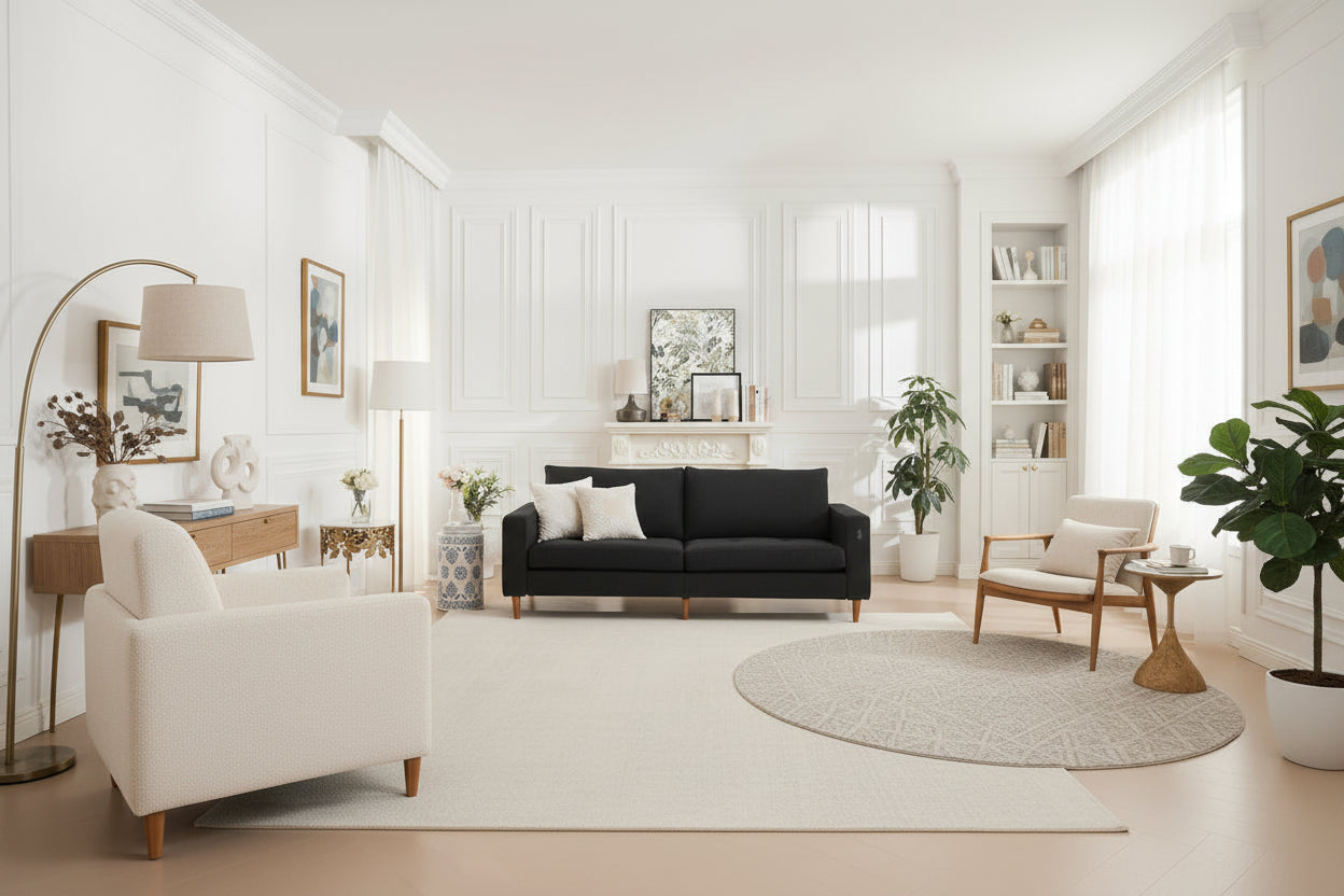 82.68 Sofa for Living Room, Loveseat Sofa with USB/Type-C Port, Comfy Chenille Love Seat Couch with Removable Cover