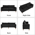 82,68 Canapé de salon, Causeuse avec port USB/Type-C, Causeuse confortable en chenille avec housse amovible