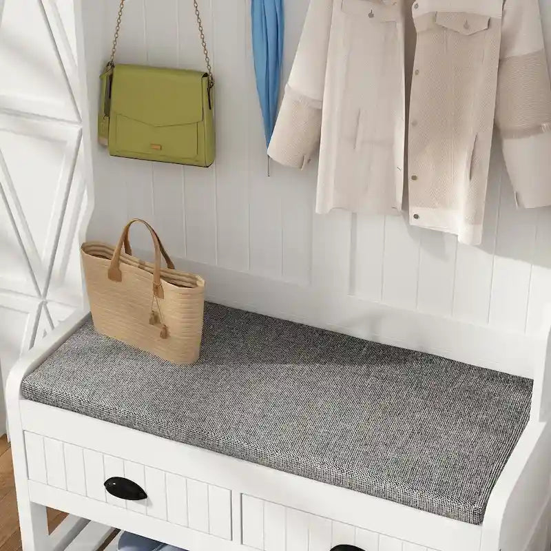 34.3 Meuble d'entrée large avec banc et rangement à chaussures