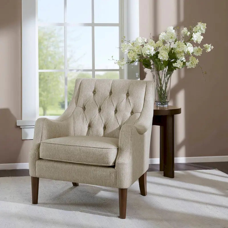 Fauteuil d'appoint capitonné