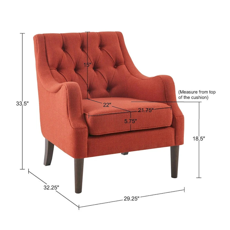 Fauteuil d'appoint capitonné