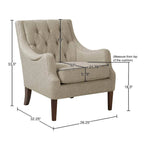 Fauteuil d'appoint capitonné