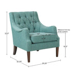 Fauteuil d'appoint capitonné