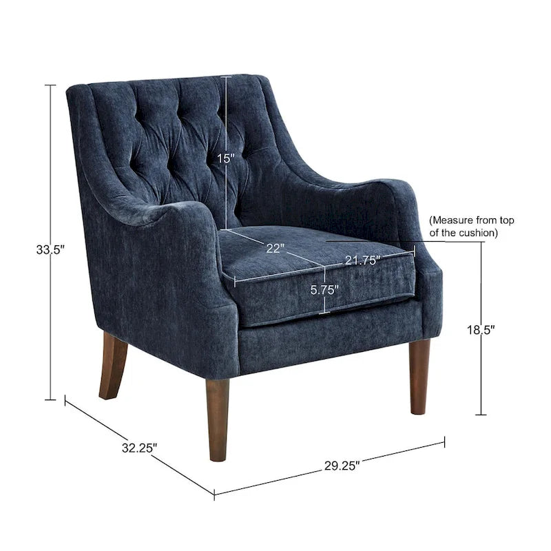 Fauteuil d'appoint capitonné