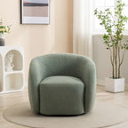 Fauteuil d'appoint pivotant à 360° en tissu, style glamour moderne