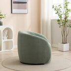 Fauteuil d'appoint pivotant à 360° en tissu, style glamour moderne