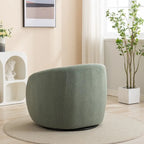 Fauteuil d'appoint pivotant à 360° en tissu, style glamour moderne