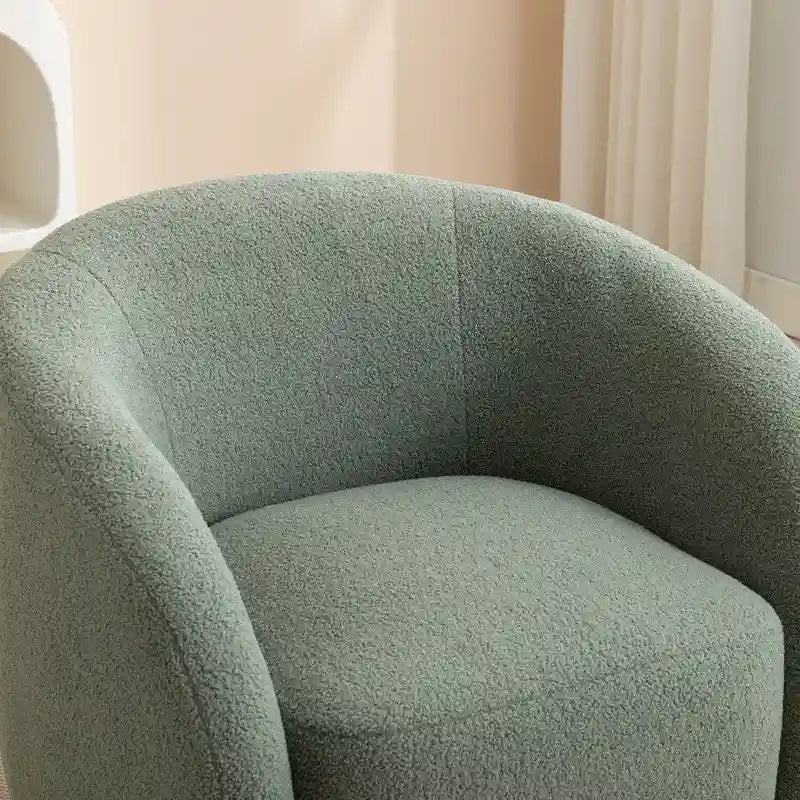 Fauteuil d'appoint pivotant à 360° en tissu, style glamour moderne