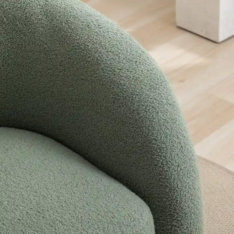 Fauteuil d'appoint pivotant à 360° en tissu, style glamour moderne