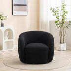 Fauteuil d'appoint pivotant à 360° en tissu, style glamour moderne