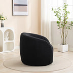 Fauteuil d'appoint pivotant à 360° en tissu, style glamour moderne