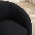 Fauteuil d'appoint pivotant à 360° en tissu, style glamour moderne