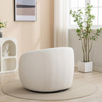 Fauteuil d'appoint pivotant à 360° en tissu, style glamour moderne