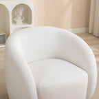 Fauteuil d'appoint pivotant à 360° en tissu, style glamour moderne