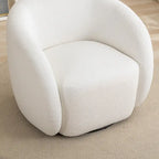 Fauteuil d'appoint pivotant à 360° en tissu, style glamour moderne