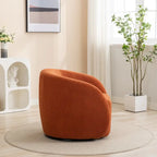 Fauteuil d'appoint pivotant à 360° en tissu, style glamour moderne