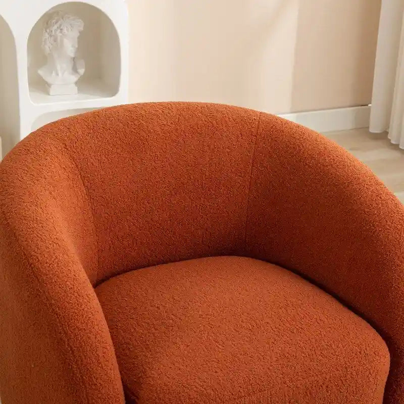 Fauteuil d'appoint pivotant à 360° en tissu, style glamour moderne