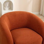 Fauteuil d'appoint pivotant à 360° en tissu, style glamour moderne