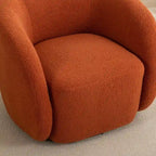Fauteuil d'appoint pivotant à 360° en tissu, style glamour moderne