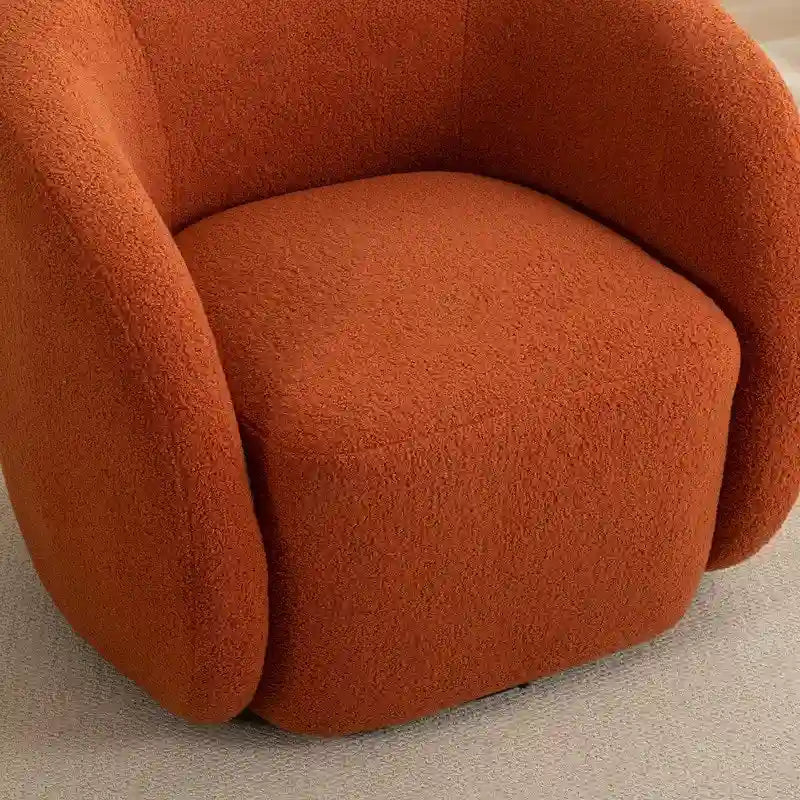 Fauteuil d'appoint pivotant à 360° en tissu, style glamour moderne