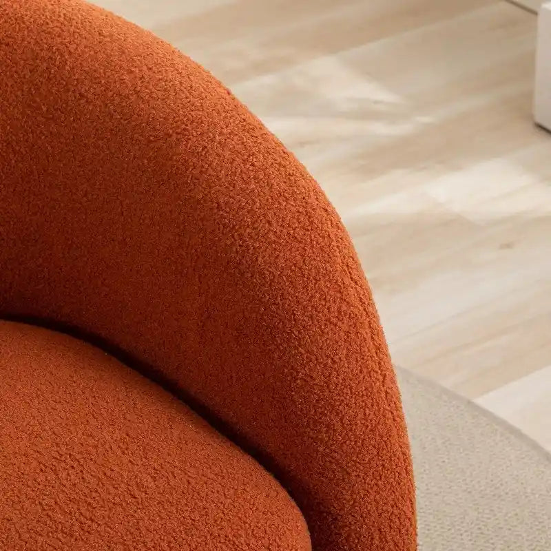 Fauteuil d'appoint pivotant à 360° en tissu, style glamour moderne