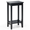 Table de chevet haute à 2 niveaux, table d'appoint étroite pour canapé et chambre à coucher