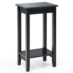 Table de chevet haute à 2 niveaux, table d'appoint étroite pour canapé et chambre à coucher