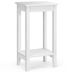 Table de chevet haute à 2 niveaux, table d'appoint étroite pour canapé et chambre à coucher
