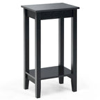 Table de chevet haute à 2 niveaux, table d'appoint étroite pour canapé et chambre à coucher
