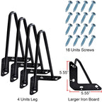 Pieds de Meuble Épingle à Cheveux Métal Lot de 4