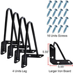 Pieds de Meuble Épingle à Cheveux Métal Lot de 4