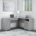 Bureau d'angle en L de 152,4 cm (avec tiroirs et armoire de rangement)