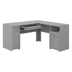 Bureau d'angle en L de 152,4 cm (avec tiroirs et armoire de rangement)