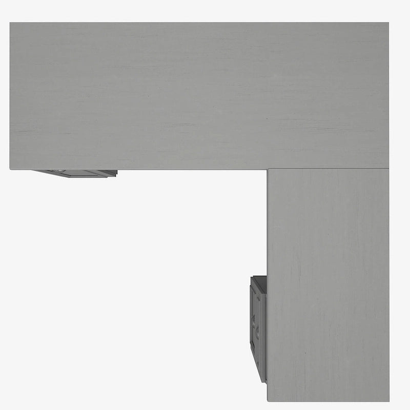 Bureau d'angle en L de 152,4 cm (avec tiroirs et armoire de rangement)