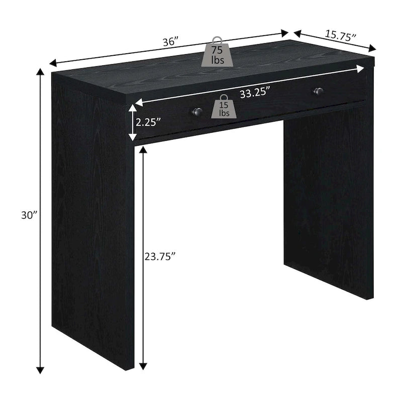 Bureau de 36 pouces à 1 tiroir