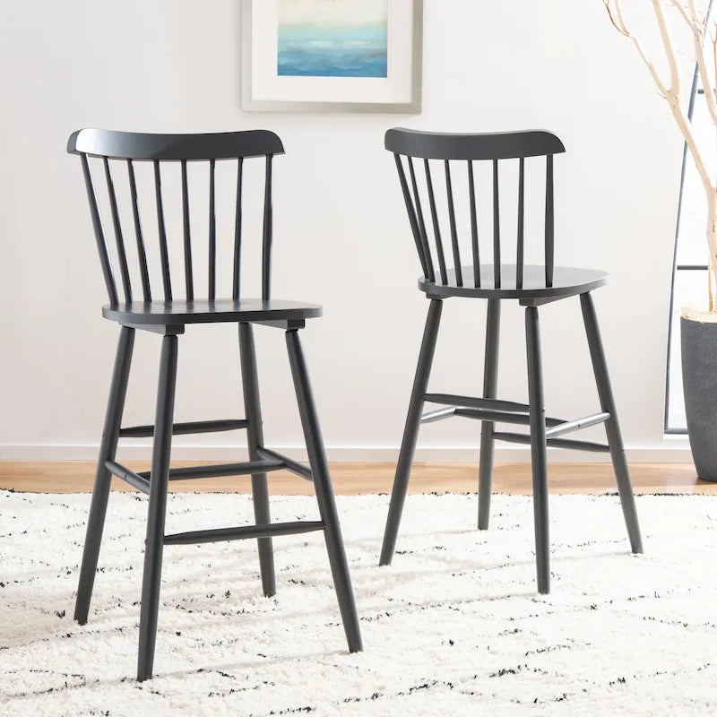 Tabouret de bar à fuseaux de ferme Safavieh Aida de 76,2 cm – 19,9 x 19,8 x 38 – 20Lx20Px43H