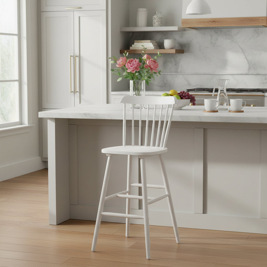 Tabouret de bar à fuseaux de ferme Safavieh Aida de 76,2 cm – 19,9 x 19,8 x 38 – 20Lx20Px43H