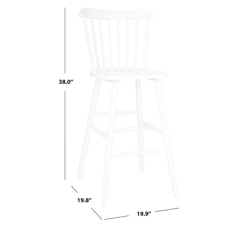 Tabouret de bar à fuseaux de ferme Safavieh Aida de 76,2 cm – 19,9 x 19,8 x 38 – 20Lx20Px43H