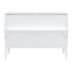 Lit escamotable Queen Size avec port USB et étagères amovibles de chaque côté, Gris